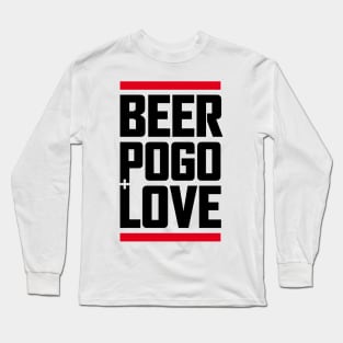 beer, pogo & love white Long Sleeve T-Shirt